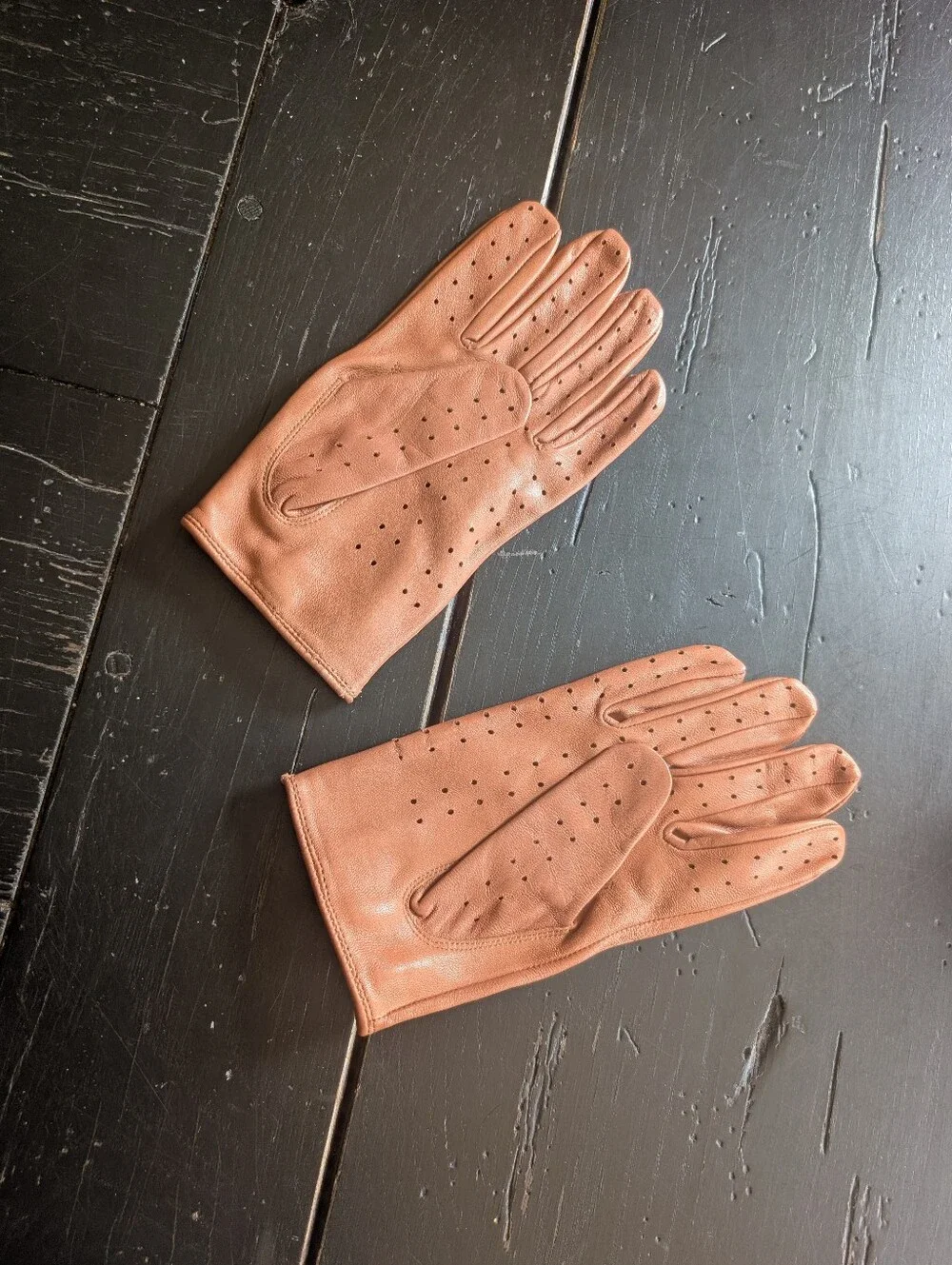 Harssidanzar NWT Small Unlined Leather Driving Gloves Classic Traditional Lux